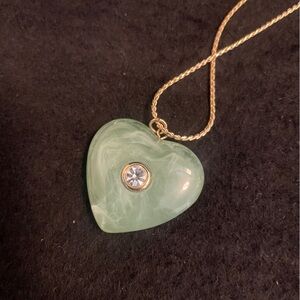 Jade Heart Pendant Necklace